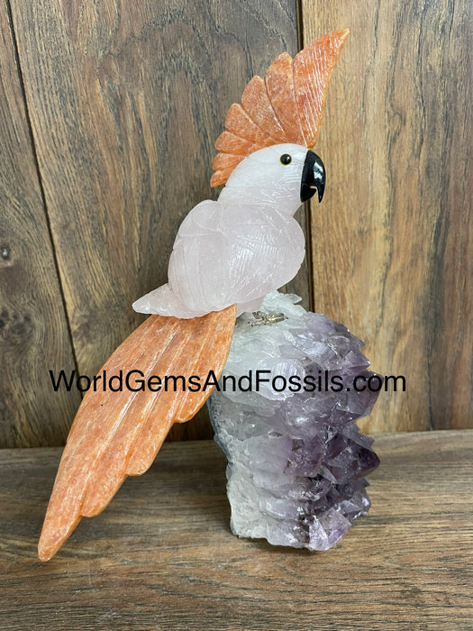 Crystal Bird On Stand  #24  Medium