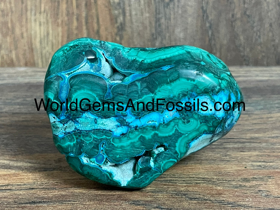 Malachite With Chrysocolla Free Form 3” #12