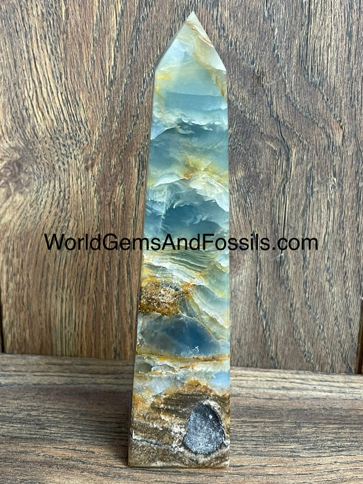 Blue Onyx Obelisk 6.75”  #11