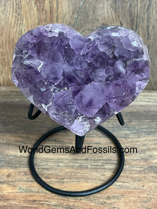 Amethyst Druze Heart On Stand 3.3”  #14