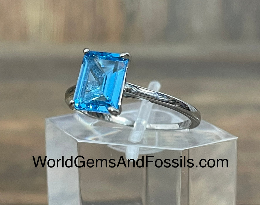 Blue Topaz Ring Sterling Silver #1