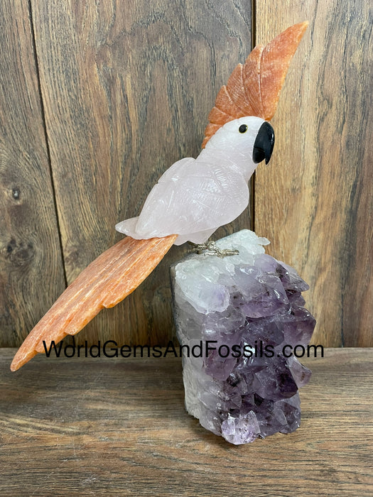 Crystal Bird On Stand  #24  Medium