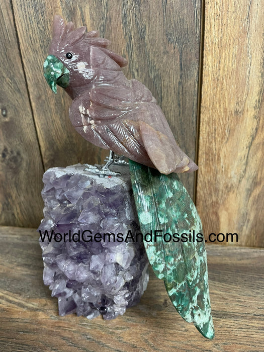 Crystal Bird On Stand  #19  Medium