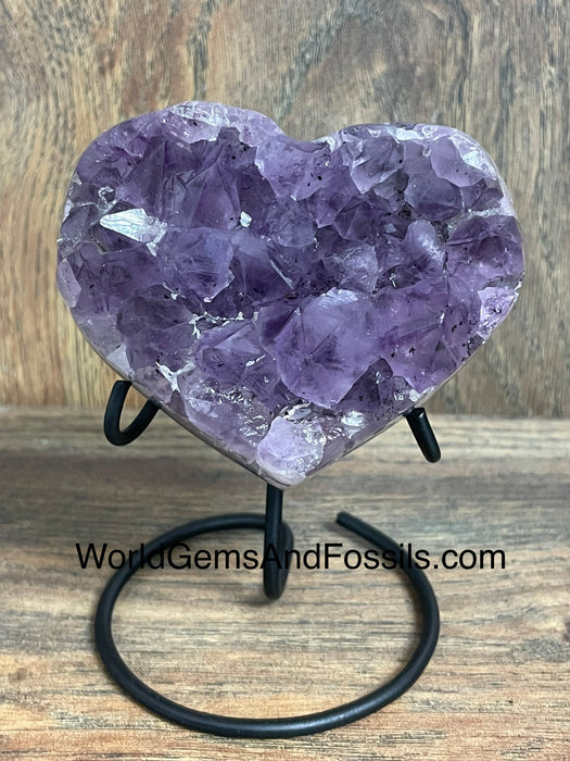 Amethyst Druze Heart On Stand 3.3”  #14