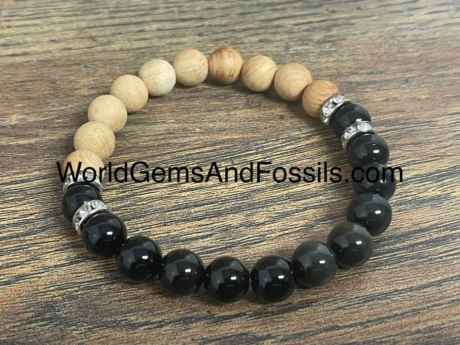 Palo Santo Black Tourmaline Bracelet 8mm