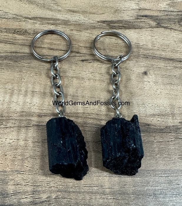 Black Tourmaline Keychain Rough