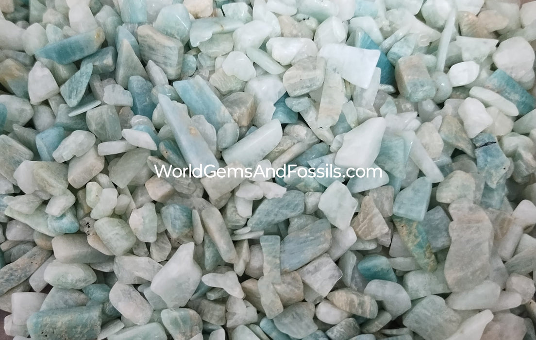 Amazonite Chip Stone 6-9mm 1 lb