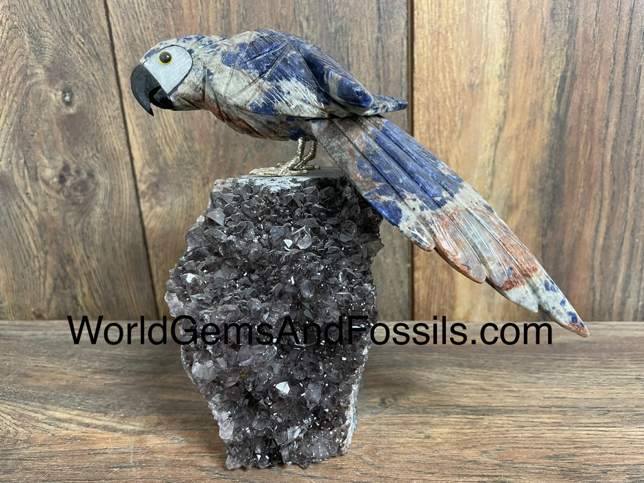 Crystal Bird On Stand  #6  Medium