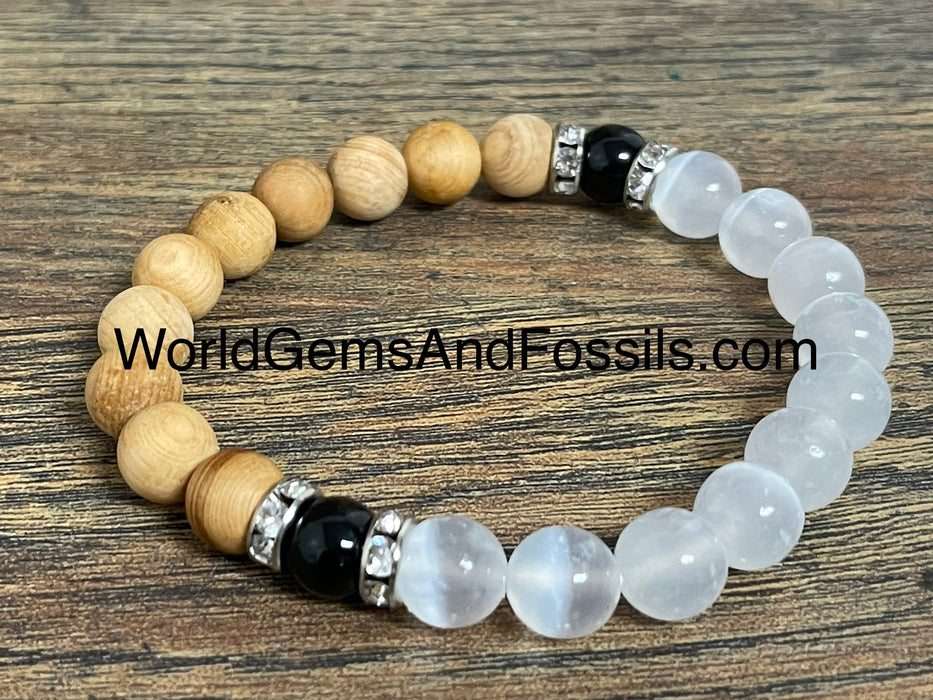 Palo Santo Selenite Bracelet 8mm