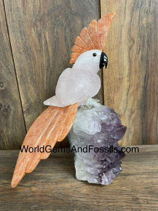 Crystal Bird On Stand  #24  Medium