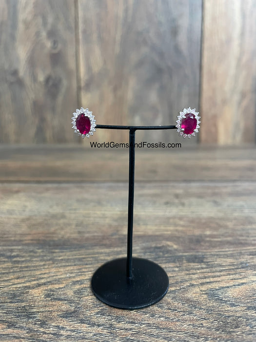 Ruby Earring Sterling Silver