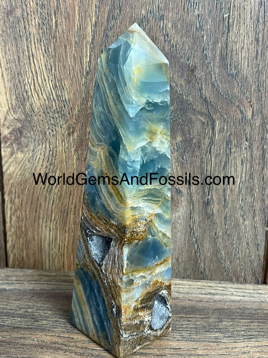 Blue Onyx Obelisk 6.75”  #11