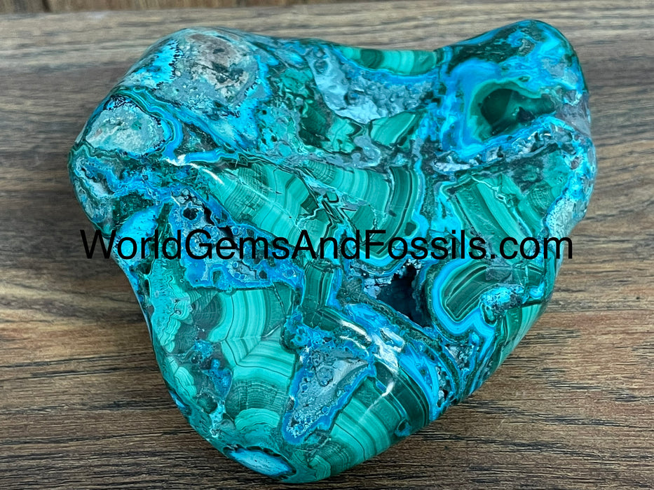 Malachite With Chrysocolla Free Form 4” #1