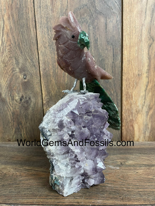 Crystal Bird On Stand  #19  Medium