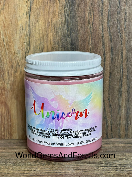 Unicorn Crystal Candle