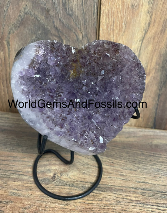 Amethyst Druze Heart On Stand 3.3”  #8