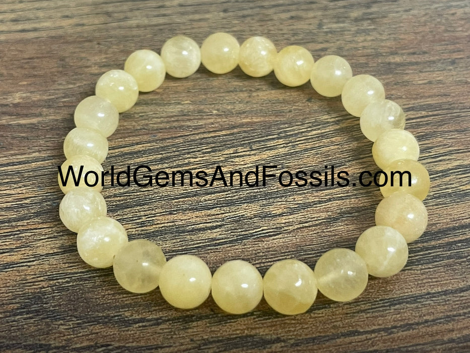 Orange Calcite Bracelet 8mm