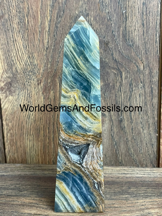 Blue Onyx Obelisk 6.75”  #11