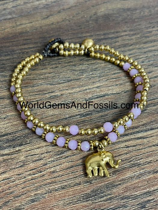 Elephant Charm Bracelet 6Pc Set