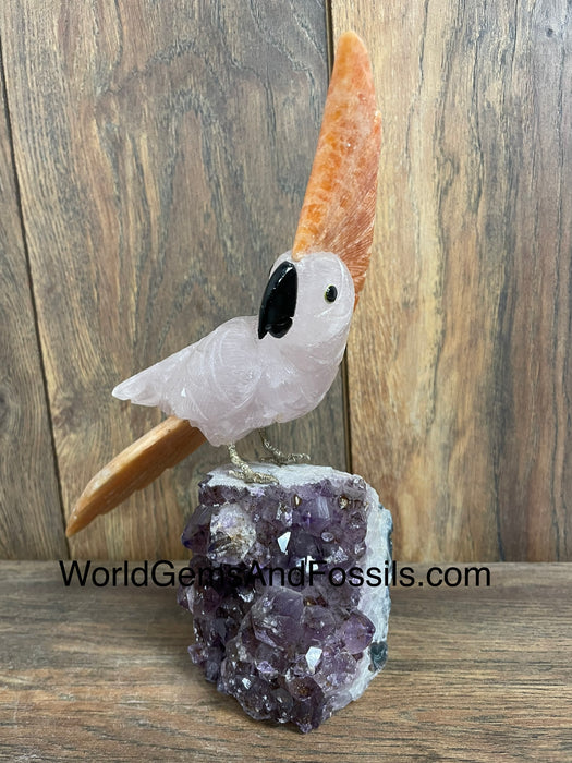 Crystal Bird On Stand  #31  Medium