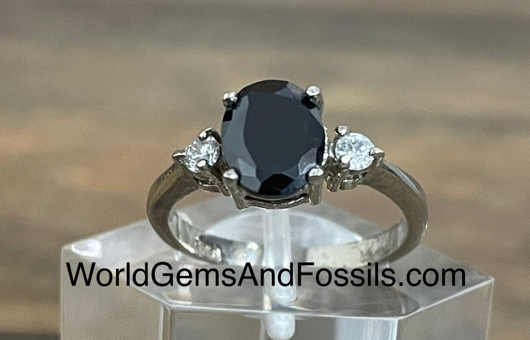 Black Onyx Ring Sterling Silver