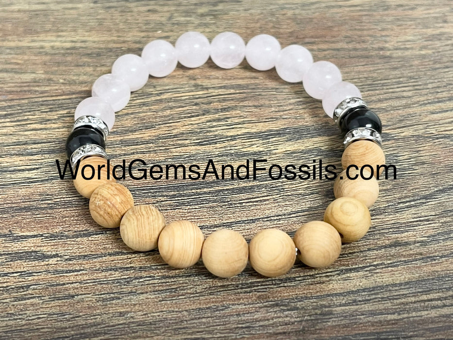 Palo Santo Rose Quartz Bracelet 8mm