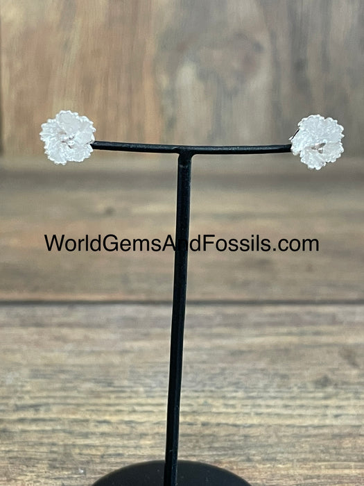 Flower Earring Sterling Silver 8mm