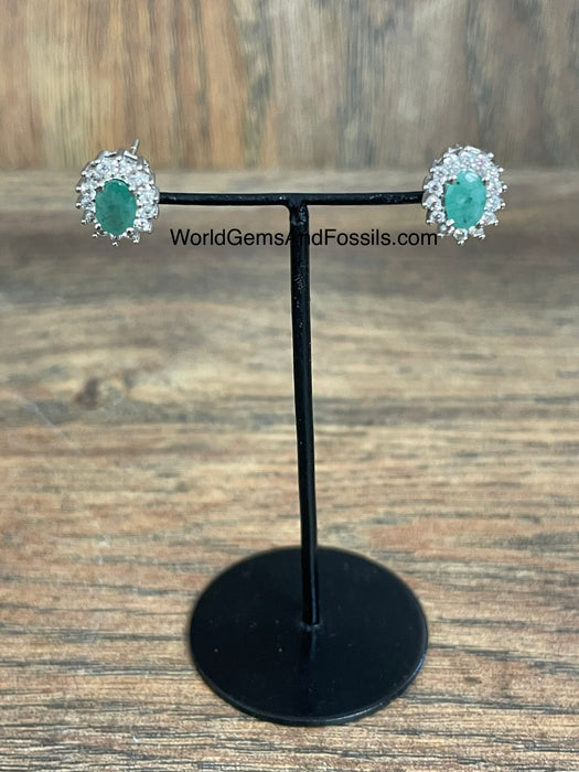 Emerald Earring Sterling Silver