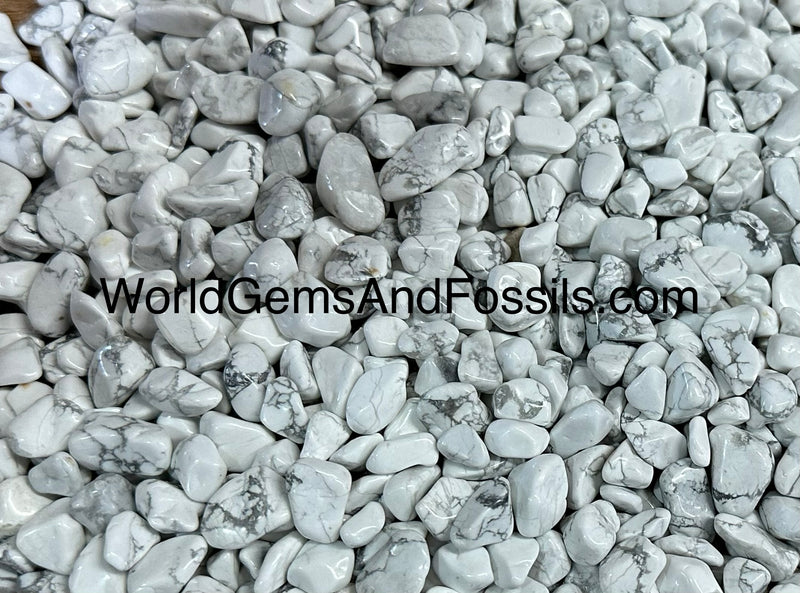 White Howlite Chip Stones 7-12mm 1 lb