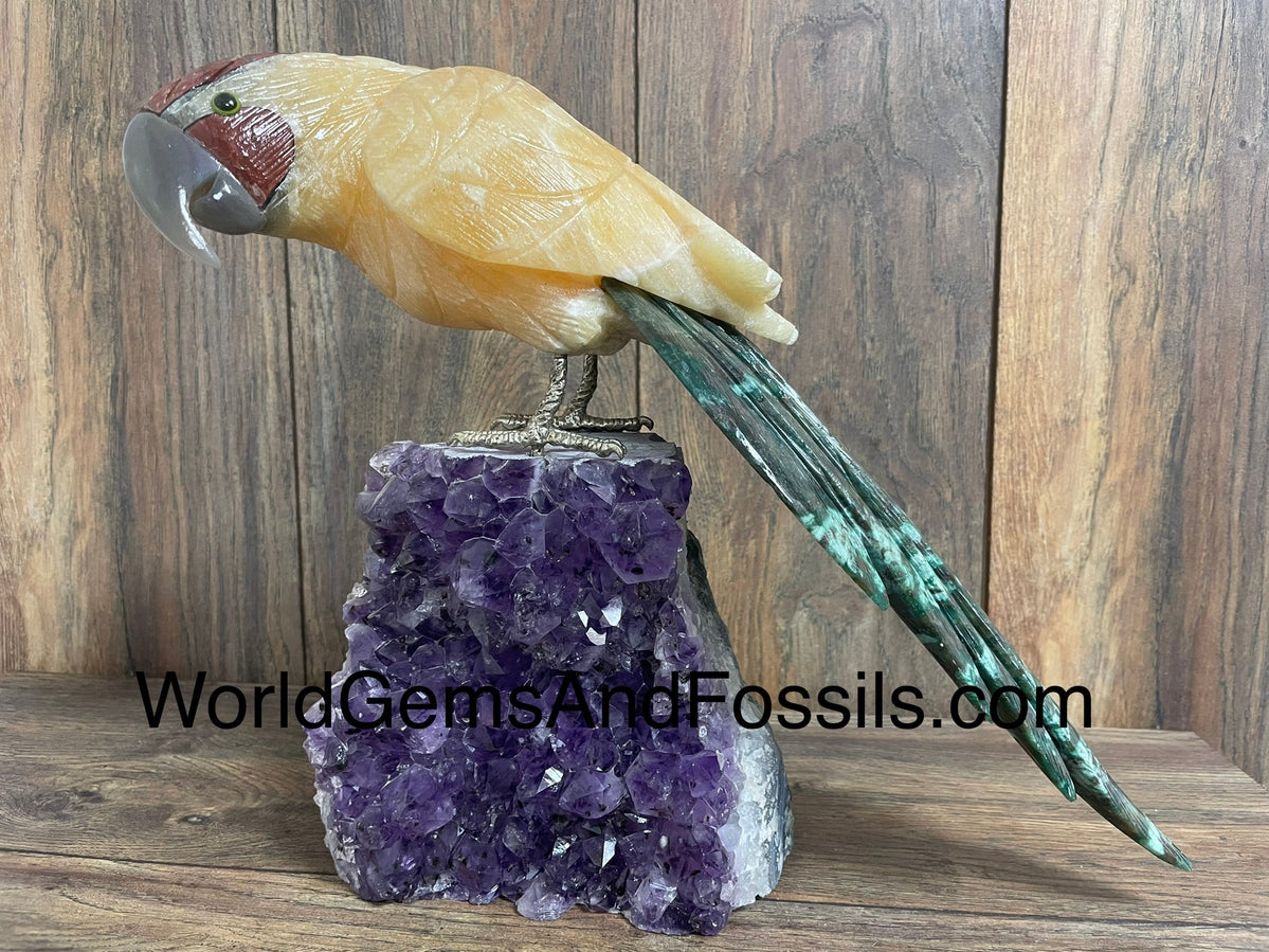 Crystal Bird On Stand #23 Ex Large — World Gems And Fossils