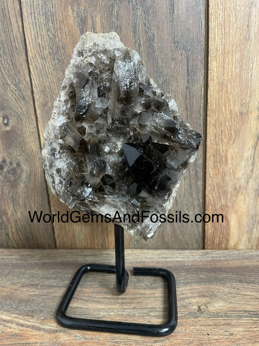 Smoky Quartz Specimen On Stand  9.5”  #9