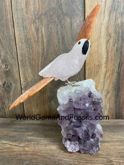 Crystal Bird On Stand  #24  Medium