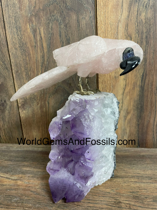 Crystal Bird On Stand  #14   Medium