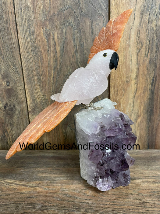 Crystal Bird On Stand  #24  Medium