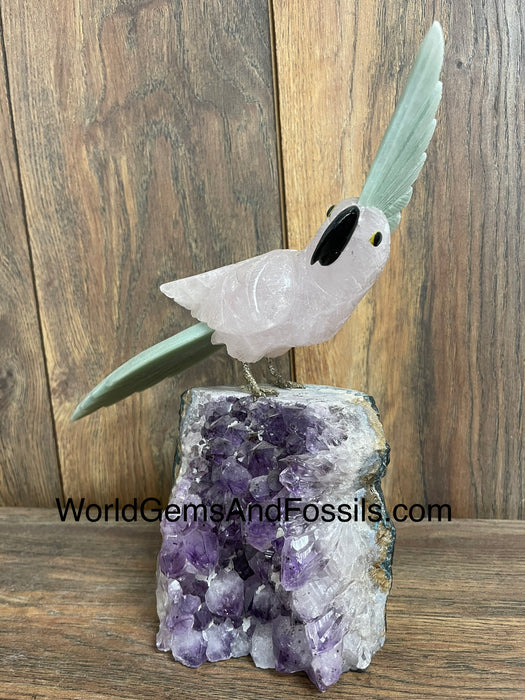 Crystal Bird On Stand  #36  Medium