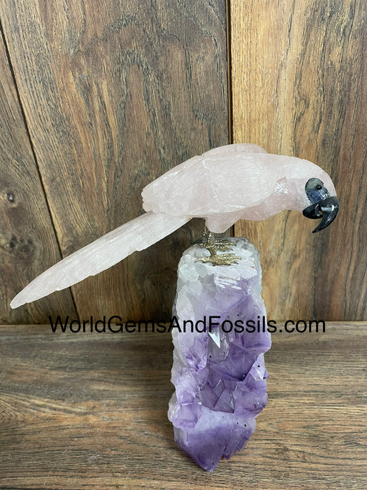 Crystal Bird On Stand  #14   Medium