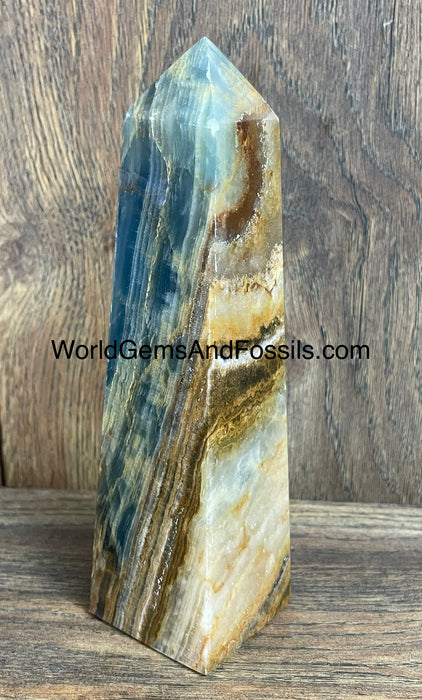 Blue Onyx Obelisk 6.6”  #13