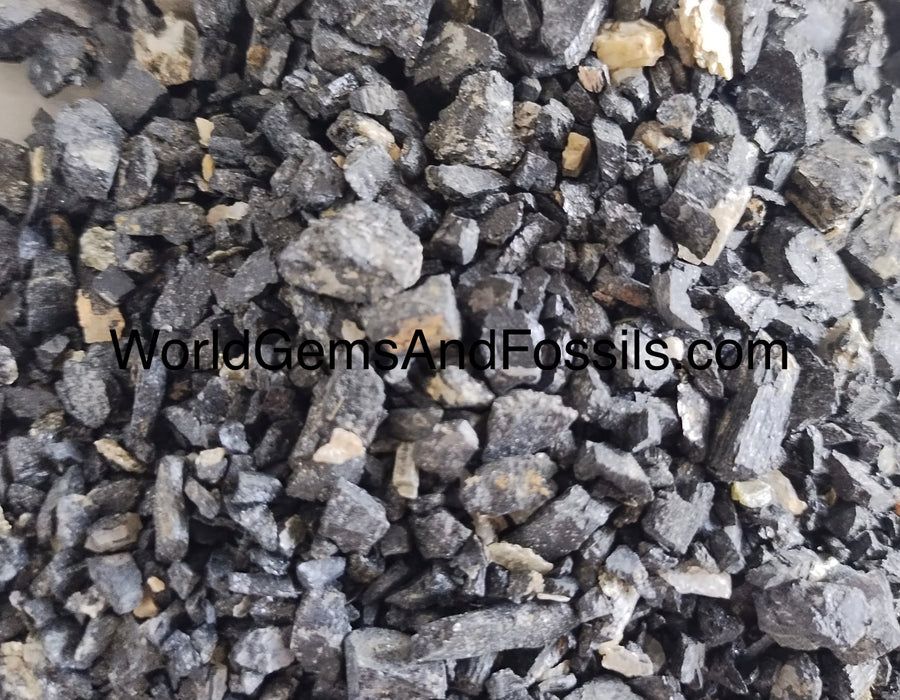 Black Tourmaline Chip Stone 8-12mm 1 lb Natural