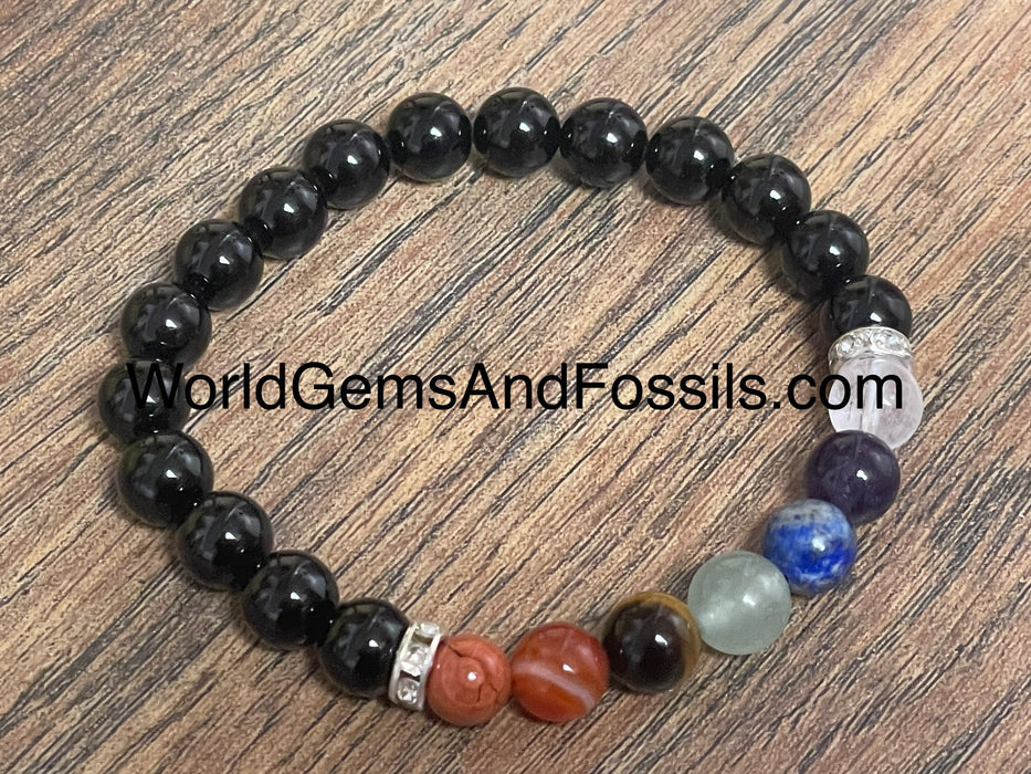 Chakra Black Tourmaline Bracelet 8mm