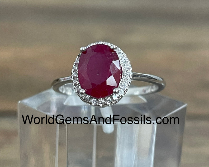 Ruby Ring Sterling Silver #1