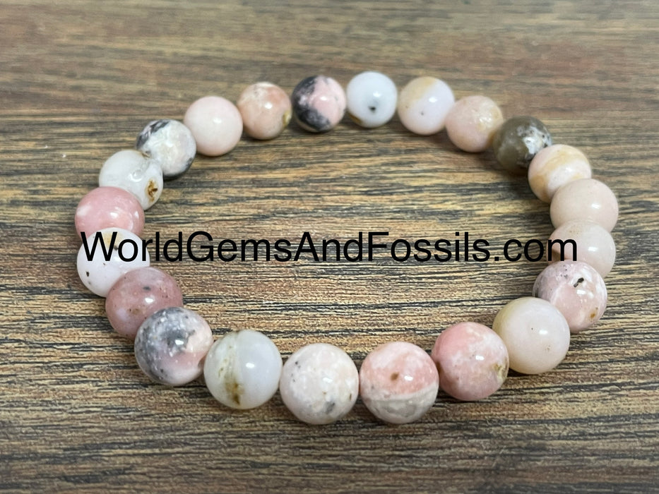 Pink Opal Bracelet 8mm