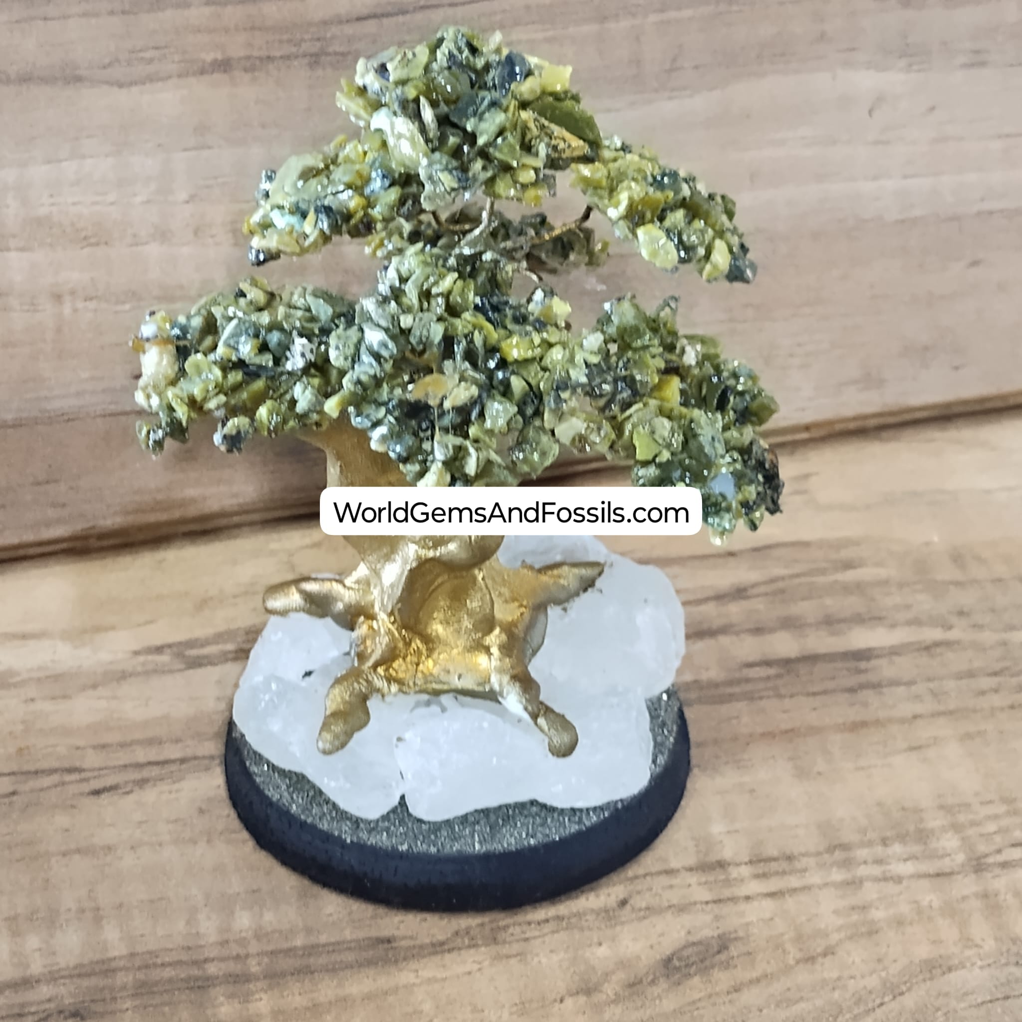 Serpentine Bonsai Gem Trees On Crystal Base