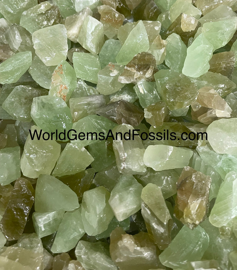 Green Calcite Rough 1 lb 1”-1.5"