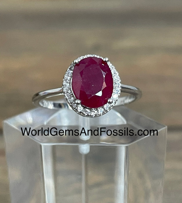 Ruby Ring Sterling Silver #1