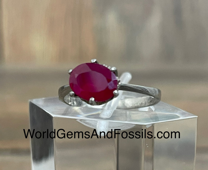 Ruby Ring Sterling Silver #2