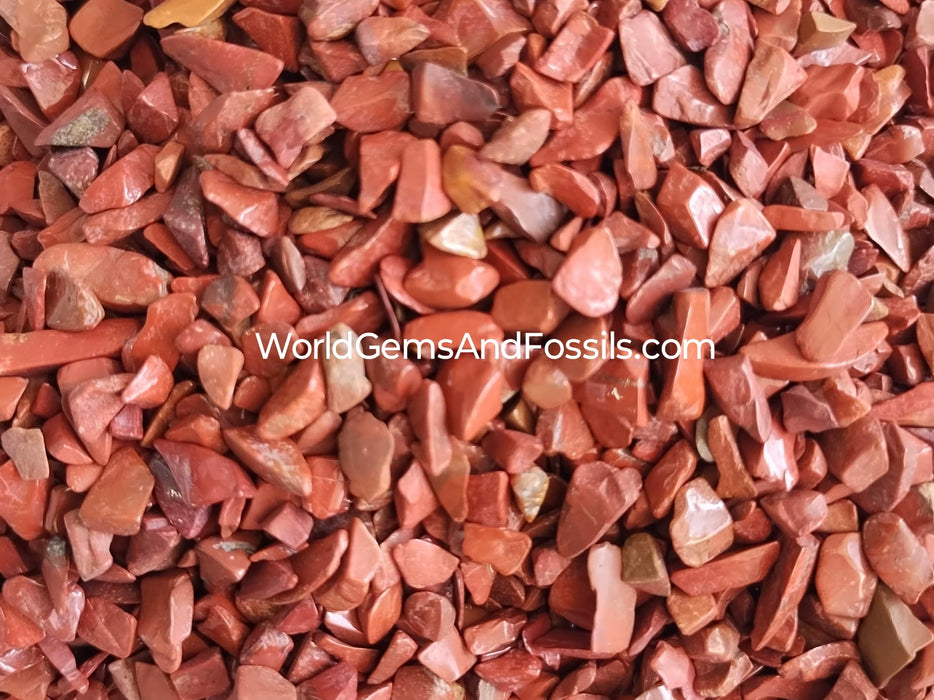 Red Jasper Chip Stones 6-9mm 1 lb