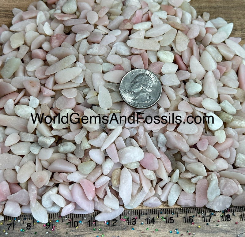 Pink Opal Chip Stones 7-12mm 1 lb