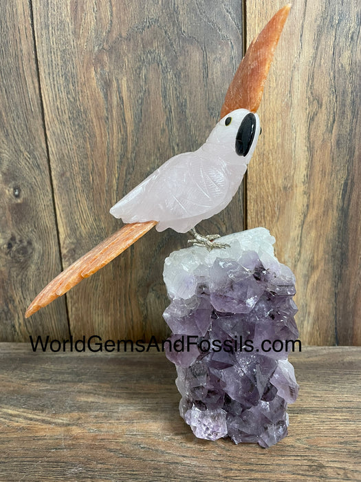 Crystal Bird On Stand  #24  Medium