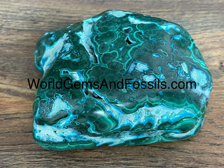 Malachite With Chrysocolla Free Form 4.5” #7