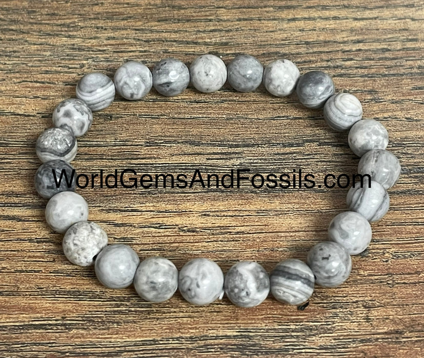 Map Jasper Bracelet 8mm